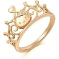 thumbnail image 2 of Silver & Stone Jewels 0.10Ct Round Cut Cubic Zirconia Wedding Hello Kitty Ring 14k Rose Gold Finish, 2 of 5