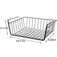 thumbnail image 4 of 1 Pack Stackable Under Shelf Wire Baskets Pantry Organizer, Under Cabinet Storage Space Saving Hanging Basket for Kitchen Bookshelf Cupboard, Black, 4 of 6