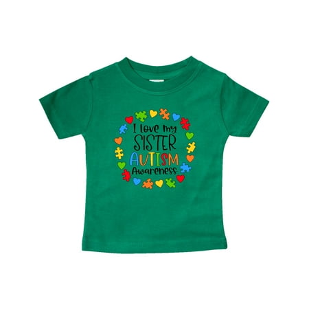 

Inktastic I Love my Sister Autism Awareness Gift Baby Boy or Baby Girl T-Shirt