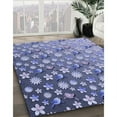 thumbnail image 3 of Ahgly Company Machine Washable Indoor Square Transitional Deep Periwinkle Purple Area Rugs, 7' Square, 3 of 7