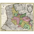 thumbnail image 2 of Blaeu 23x20 Black Ornate Wood Framed with Double Matting Museum Art Print Titled - Artesia Belgium Benelux - Blaeu 1740, 2 of 4