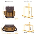 thumbnail image 3 of CWATCUN Vintage Canvas Camera Bag with Free Partition Storage - Cwatcun D126/D127 Retro Shoulder Bag for DSLR Camera, Waterproof Crossbody Bag with Tripod Strap, 3 of 6