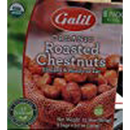 Galil XvSVCt 100 Percent Organic Whole Roasted Chestnuts, Shelled, Ready to eat, 6 packs inside, 21.16 oz (6