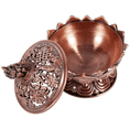 thumbnail image 3 of Quemador De Incienso Cono Flor De Loto Color Rojo Bronce Malubero Bronce rojo, 3 of 3