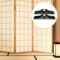 FELTECHELECTR  2 Pcs Room Divider Base Wear-resistant Bracket Small Stands Office Black