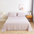 thumbnail image 3 of King Size Bed Sheets Set PC Soft Cooling Thread Count Microfiber Printed Sheet Deep Pocket Breathes Better Machine Washable Tropical Palm Tree Fronds Patterned Double, 3 of 8