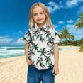 thumbnail image 7 of Tdoqot Boys Hawaiian Shirts with Pocket- Short Sleeve Casual Summer Button Down Kids Beach Shirts Vacation Clothes White Size 6, 7 of 7