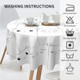 thumbnail image 5 of Printed Table Cloth Round Tablecloths 60 Inch Water Resistant Spill Proof Washable Polyester Tablecloth Mini Cats Decorative Table Cover for Dining Table, Parties,Kitchen, 5 of 6