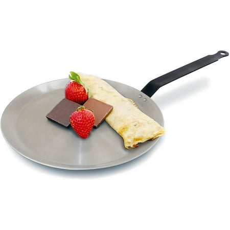 Tribeca Polished Steel - Paderno World Cuisine Carbon Steel Crepe Pan, Polished 7.83