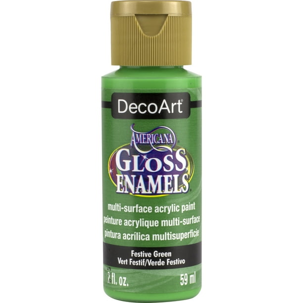 DecoArt Americana Gloss Enamels Acrylic Paint, 2 oz., Festive Green