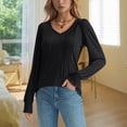thumbnail image 2 of EDFBUYKRS Chiffon Blouse Fall Women Lightweight Sunscreen Shirt Long Sleeve Block L, 2 of 4