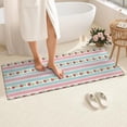 thumbnail image 4 of Pioneer Flower Floral Print Pattern Bathroom Rugs Mat, Non Slip Microfiber Bathroom Rug with Rubber Backing, Soft Mats for Bathroom Floor Tub Shower, 24"x60", 4 of 5