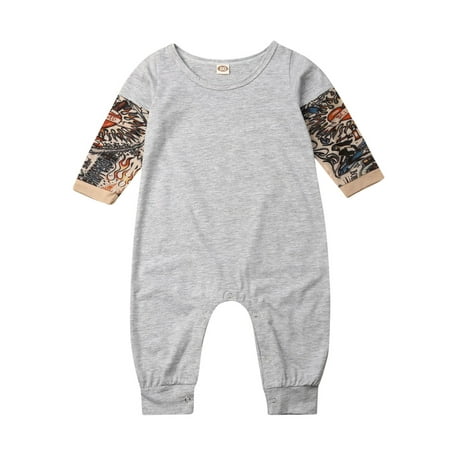 

LEVEFORD Baby Boys Girl Long Sleeve Romper Cotton Fall Clothes Outfit