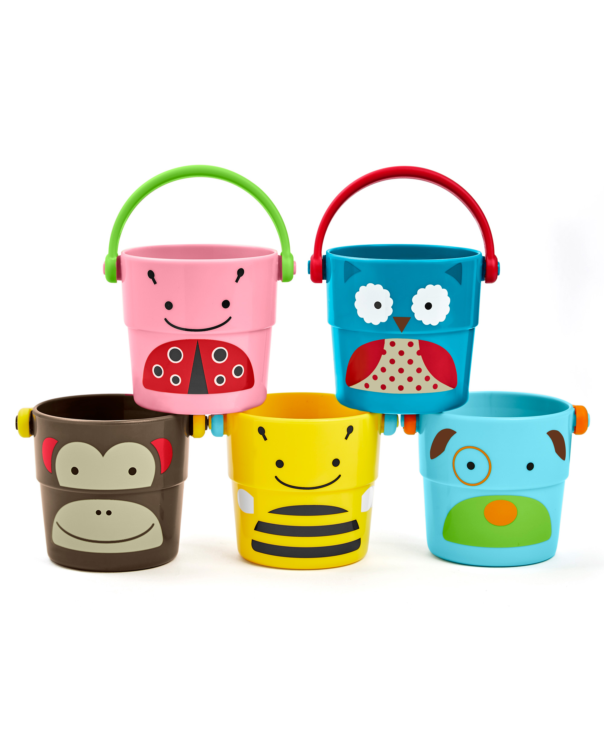 Skip Hop Zoo Stack & Pour Bath Toy Buckets photo 1