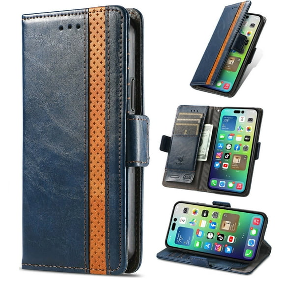 Leather Wallet Phone Case For Samsung Galaxy S24 Ultra S24FE S23 Ultra S23FE S22 S21 Ultra S20 Quality Leather Phone Case With Card Holder Zipper