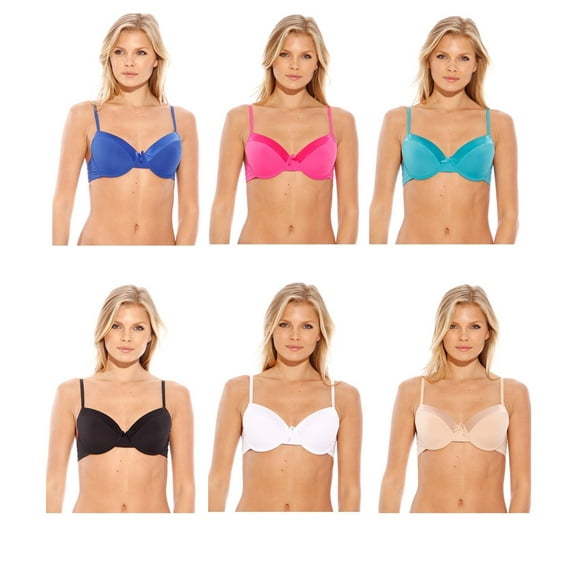 Just Intimates Tuxedo Bras for Women (Pack of 6)