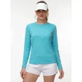 thumbnail image 5 of QUALICOS Camisetas de Protección Solar para Mujer UV SPF UPF 50+ Manga Larga Rash Guard Pesca Correr Secado Rápido Livianas, 5 of 5