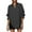 Black, variant on Women's Loose Fit Belted Shirt with Front Short Back Long Hemline for Early Autumn Season Casual Wear