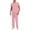 Pink, variant on Kctiaxy Mens Scrubs Set Short Sleeve V Neck Nursing Scrub Tops and Solid Color Elastic Waist Straight Leg Scrubs Work Pants with Pockets Summer Deals