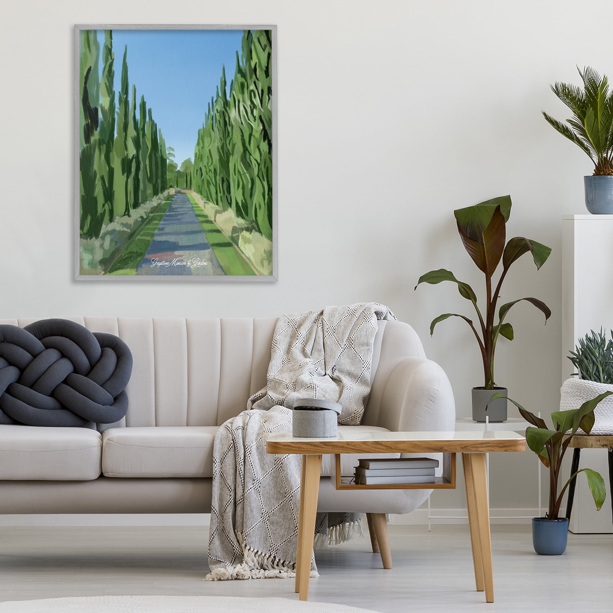 Stupell Industries Greystone Gardens Path Gray Framed Giclee Art, design by Amelia Noyes