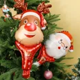 thumbnail image 4 of 1-12 piezas de globos de aluminio navideños mixtos, globos de Papá Noel, muñeco de nieve, alce, colgante para árbol de Navidad, juguete para niños, decoración para festivales y fiestas, 4 of 5
