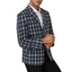 thumbnail image 4 of Blazers de cuadros INSPIRE CHIC para hombres con patrón de bloques de color, 4 of 6