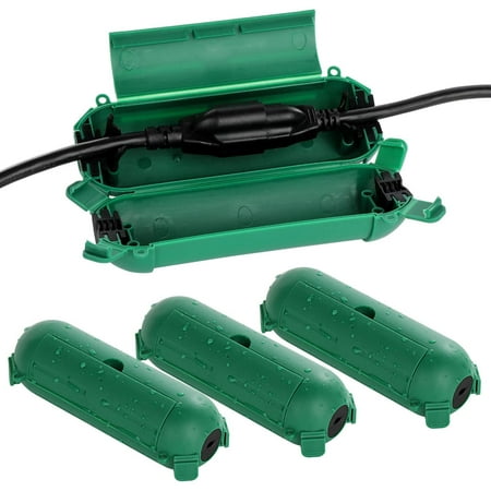 IP44 Outdoor Waterproof Box By Restmo, Weatherproof Extension Cord Cover, Safety Connection Seal For Outdoor Outlet, Electrical Plug, Holiday Decorations, LED Strip Light, Power Tool, Green
