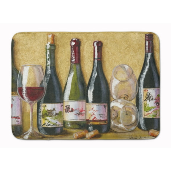 Wine Du Vin by Malenda Trick Machine Washable Memory Foam Mat