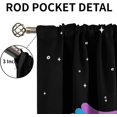 thumbnail image 3 of Colorful Rainbow Study Long Blackout Curtains, Galaxy Space Stars Clouds Energy Saving Soundproof Curtains, Window Curtain 2 Panel Sets Ultra Breathable Unique Design for Kids Girls-W52xL84in, 3 of 6