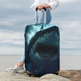 thumbnail image 3 of Lsque Undersea Shark Printed Luggage Cover, Travel Luggage Protector,Scratch and Dirt Resistant, Fits 18-32 Inch Luggage - X-Large, 3 of 9