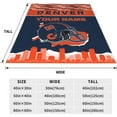 thumbnail image 4 of Custom Denver Blanket Personalized Throw Blankets Name and Number for Men Women Boy Football Style Decor Gifts, 4 of 6
