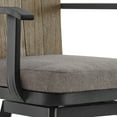 thumbnail image 6 of Hazel Outdoor Swivel Counter Stool in Aluminum with Teak Wood & Charcoal Cushion, 6 of 8