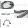 Washing Machine Dishwasher Drain Waste Hose Extension Pipe Kit 2M