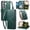Green, variant on Leather For Samsung Galaxy A27 5G Multi Colored Sewing Thread Wallet Case , With Card Holder,Wristband,Magnetic Clasp Kickstand Folio Cover,Black,For Galaxy A27 5G