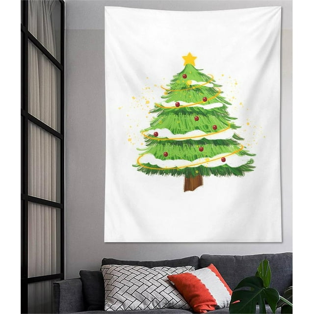 TopLLC Christmas Decoration Hanging Cloth Party Holiday Christmas Tree Background Cloth Gift