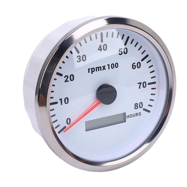 Marine Tachometer,7 Color Backlight Digital RPM Gauge for Car Truck Boat, Compatible with Various RPM Sensors, 8000RPM , Suitable for Truck Tractor Trailer Car RV Boat