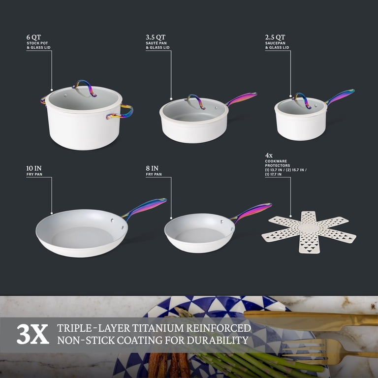 Free Shipping! Thyme & Table 12-Piece Ceramic Cookware Set, Cream