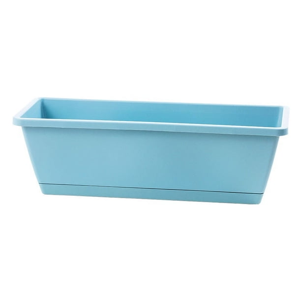 Maceta rectangular para plantar verduras en el balcón, maceta de plástico para flores, maceta para plantar verduras