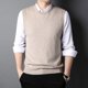 thumbnail image 3 of Suéter de punto para hombre, novedad de primavera y otoño de 2021, sin mangas, chaleco holgado para hombre, jersey informal de cuello redondo para caballero, jersey de jersey, 3 of 5
