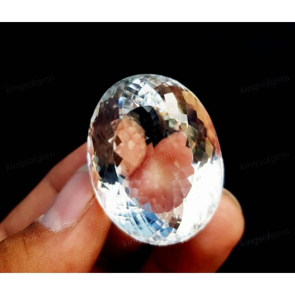 126 Cts Natural Unheated White Quartz Oval Cut Top Grade Gemstone