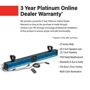 BOSS Audio Systems BRT37SLR Bluetooth IPX5 Amplified Multicolor Sound Bar for ATV UTV
