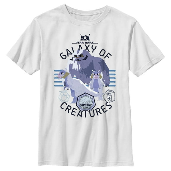 Boy's Star Wars: Galaxy of Creatures Hoth Natives Graphic Tee White Small
