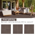 thumbnail image 6 of Interlocking Deck Tiles, 12 inch (Pack of 44), Patio Flooring Outdoor Waterproof for Garden Poolside Front/Back Yard, 6 of 8
