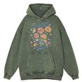 thumbnail image 5 of Sudadera con capucha retro desgastada con lavado "Enséñales a amarlos, míralos crecer" para hombre, sudadera de moda de otoño, 100 % algodón, ropa con capucha cálida, 5 of 5