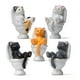 thumbnail image 2 of Figuras de gato sentado en el inodoro, Mini gatito, decoración de paisaje de jardín para el hogar, juguete en miniatura de PVC, 1 ud. qym unisex, 2 of 2