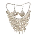 thumbnail image 2 of Conjunto de 2 joyas elegantes y ligeras para mujer, conjunto de joyas tradicionales indias de aleación. Pendientes de gancho, 2 of 6