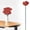 Red, variant on Tucknest 10.63 Inch Ceramic Bee Watering Station, Flower Shaped Bird Bath for Garden, Butterfly Drinking Cup for Outdoor Yard Pollinator Support, Navy