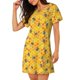 thumbnail image 2 of Fotbe Honeycombs Bata de Dormir para Mujer con Estampado, Camisón de Algodón de Manga Corta, Ropa de Dormir Casual, 2 of 6