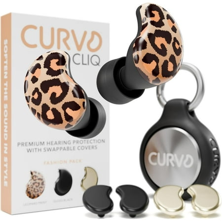 CURVD Cliq Earplugs with Swappable Covers, Stylish Noise Reduction for Concerts, Noise Sensitivity & More (Fashion)