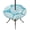 Turquoise, variant on Round Outdoor Tablecloth with Umbrella Hole and Zipper, Turquoise Scallop Coastal Tablecloth with Elastic Waterproof, Summer Beach Nautical Patio Table Covers for 45" - 54" Picnic Pool Tables